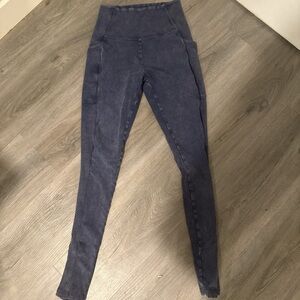 Aerie Navy High-Waisted Leggings
